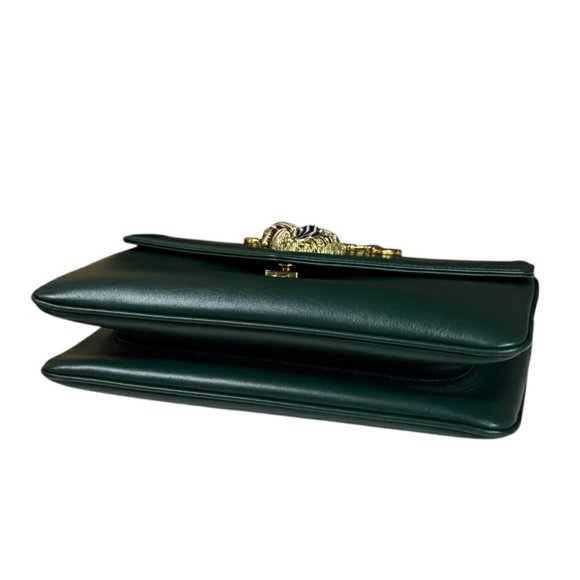 GUCCI Authentic Green Leather Shoulder Bag - Picture 5 of 9